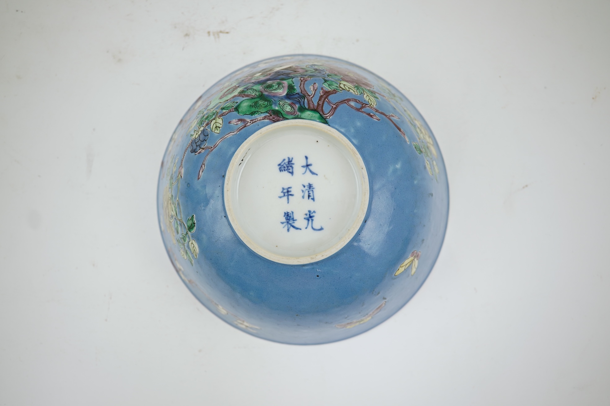 An unusual Chinese famille verte bowl, Guangxu mark, probably Republic Period